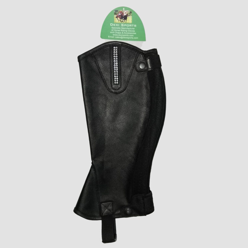 Leather Half Chap With Bling Canada